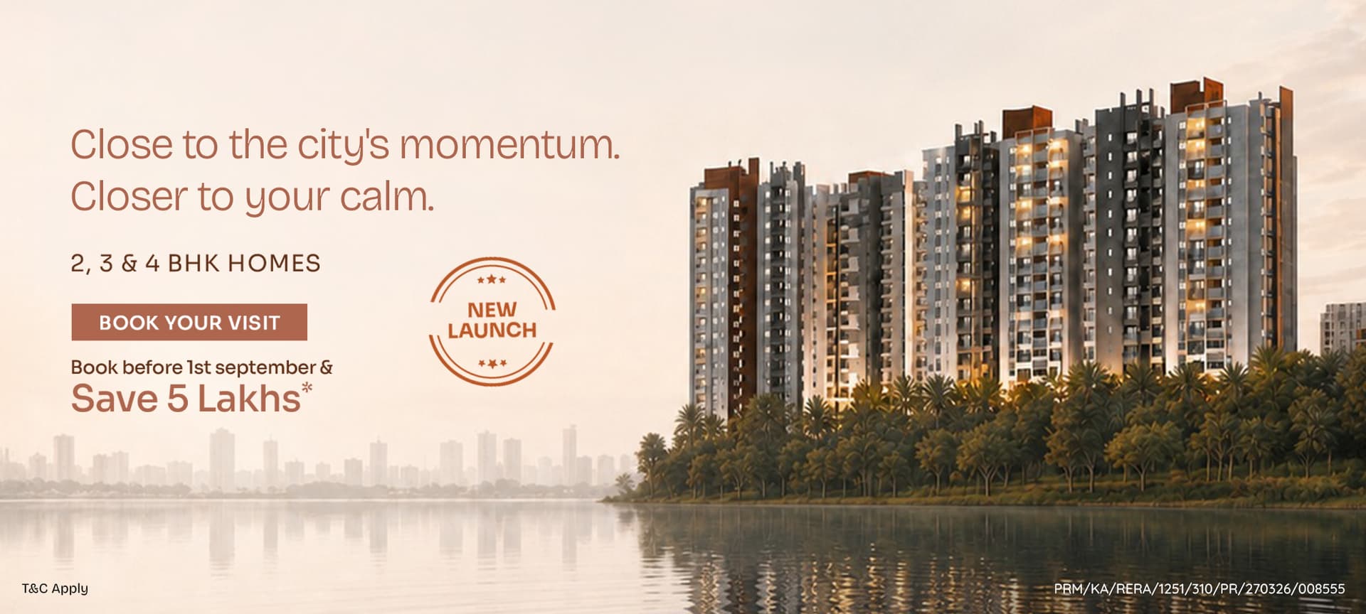 Whispering Waves by Suraksha — prelaunch closing soon. Premium 2, 3 & 4 BHK homes adjacent to Begur Lake, Hosur Road, starting at ₹1.3 Cr*