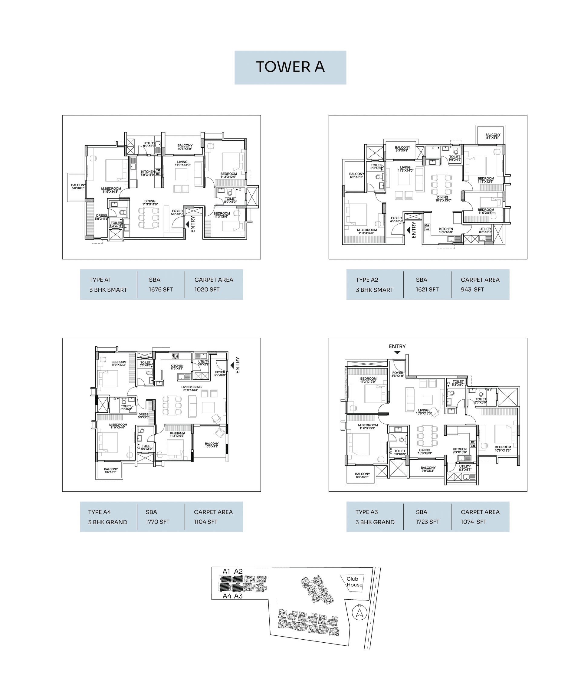 2 BHK floor plan